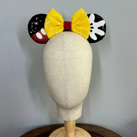 Mickey Mouse Elastic Minnie Ears | Disney-Inspired Adjustable Mouse Headband - Picture 2 of 5